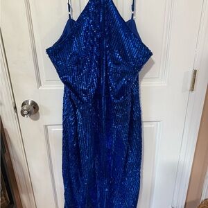 Stunning Blue Sequin Dress